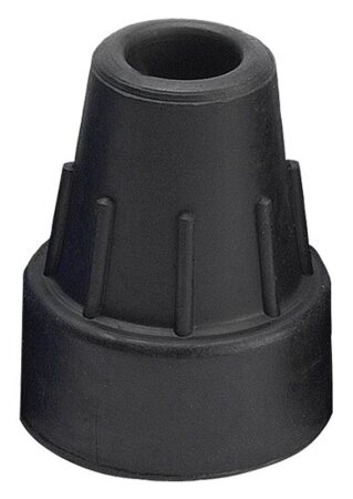 Krückenkapsel 16 mm, mit Stahleinlage und Ringprofil (VPE: 2 Stück) Farbe: schwarz
