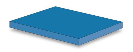 Formlux Extra Platte, 110x110 cm 3 mm, blau