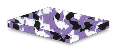 EVA Multicolor/30 Platte, 105x100 cm, 4 mm, schwarz/weiß/violet