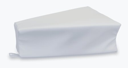 Spreizkeil mit Beinmulden 15x50x35/10 cm mit Kunstlederbezug weiß