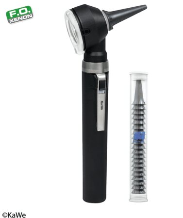 Otoskop PICCOLIGHT LED Fieber Optik mit Ohrtrichter und Stofftasche schwarz
