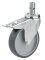 Rad für Toilettenrollstuhl mit Doppelstop 125mm Durchmesser