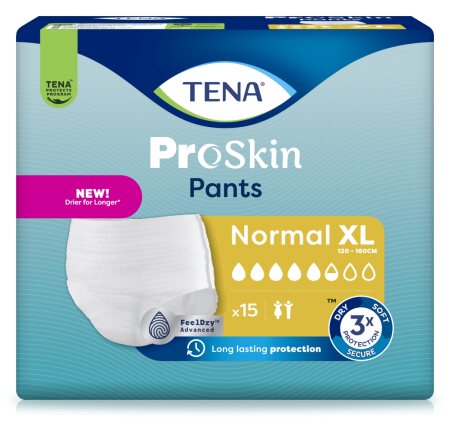 TENA Pants Normal XL, Hüfte 120-160 cm (1 Karton: 6 x 15 Stück)