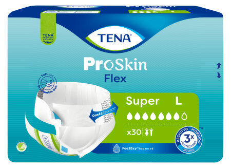 Vorlage mit Hüftbund TENA Flex Super PROskin Super L (1 Karton: 3 x 30 Stück)