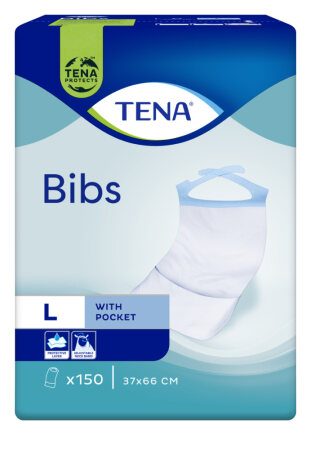 TENA Bibs Schutzservietten Gr. L 37 x 68 cm ( 6 x 150 Stück )