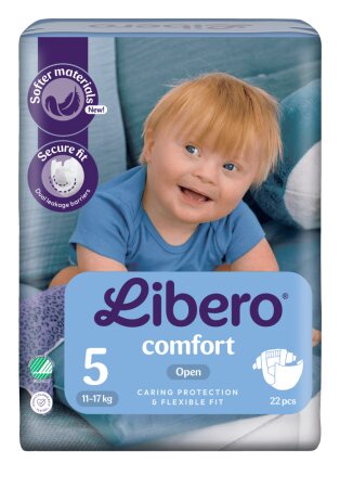 Kinderwindel Libero Comfort Maxi Plus Gr.5, 10-14 kg (1 Karton: 8 x 22 Stück)