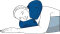 Ringkissen CarePure M 130 x 20 cm blau