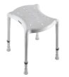 Duschhocker AQUATEC DOT mit 2 Auschnitten SH 40-55cm, grau