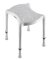 Duschhocker AQUATEC DOT mit 2 Auschnitten SH 40-55cm, grau