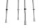 Duschhocker AQUATEC DOT mit 2 Auschnitten SH 40-55cm, grau
