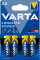 Batterie Varta Longlife Power 4906, 1,5V Mignon, LR06, AA, Alkaline (VPE: 4 Stück)