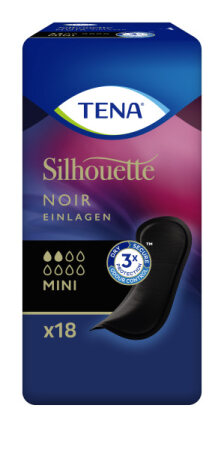 Slipeinlage TENA Silhouette Mini Noir (1 Karton: 6 x 18 Stück)