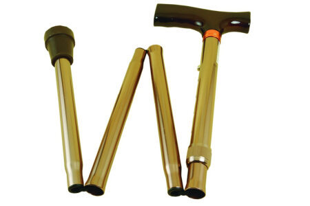 Leichtmetall-Krankenstock, faltbar und verstellbar Farbe: bronze