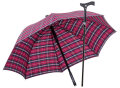 Stockschirm TWIN mit Fritzgriff, verstellbar Farbe: rot/blau