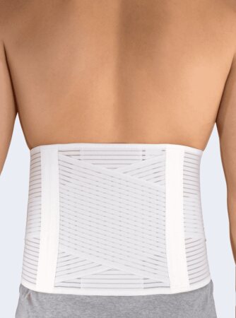 Rückenstützbandage Para Vertebral light, mit Pelotte Farbe: weiß Gr. 4