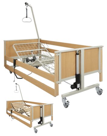 aks-Bett L4 Holz-Liegefläche, 4-geteilt, 29V-SMPS 90x200 cm, Holz