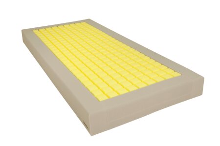 aks-Microplot plus Anti-Dekubitus Matratze mit PRODERM Spannbezug 90x200x16 cm gerollt