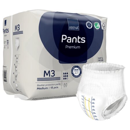 Windelhose ABENA-Pants Premium M3 Hüfte 80 bis 110 cm (1 Karton: 6 x 15 Stück)