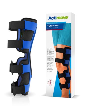 Knieorthese Actimove Tutor Pro zur Immobilisierung 0° und 20° universal, blau