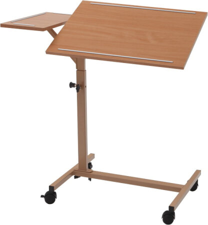 Bett-Beistelltisch Duo mit verstellbarer Platte,Buchedekor