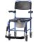 Dusch- und Toilettenrollstuhl TS-Aqua 4 Lenkrollen 5", blau-schwarz
