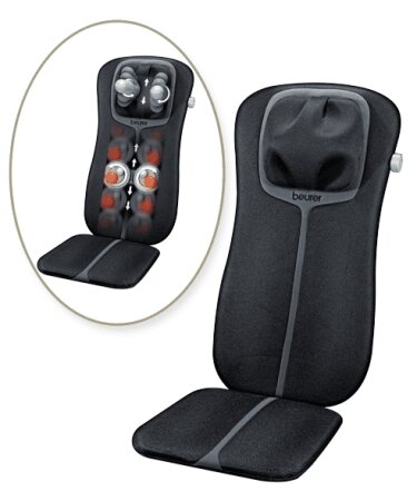 Shiatsu Rücken- und Nackenmassage-Auflage MG 254, schwarz