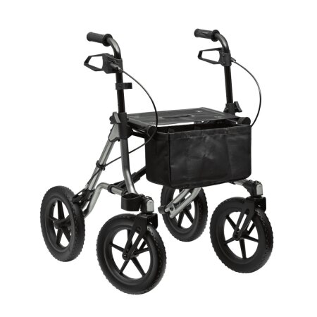 Rollator TAiMA XC, PU-bereift, Netz und Stockhalter, oasisgrün-metallic