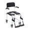 Dusch-Toilettenstuhl Levina 320-2 5" Räder, weiß-schwarz