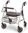 Rollator XXL mit Rückenbügel, Sitz,Korb,PU,...