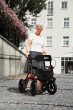 Rollator TAiMA XC, luftbereift, Netz und Stockhalter, rot-metallic