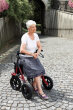 Rollator TAiMA XC, luftbereift, Netz und Stockhalter, rot-metallic