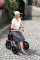Rollator TAiMA XC, luftbereift, Netz und Stockhalter, rot-metallic