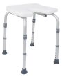 Duschstuhl DH 135 ohne Lehne mit Ausschnitt,weiß