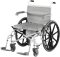 Duschtoilettenrollstuhl DUO MOTION XL, 24" Antriebsräder, grau-weiß