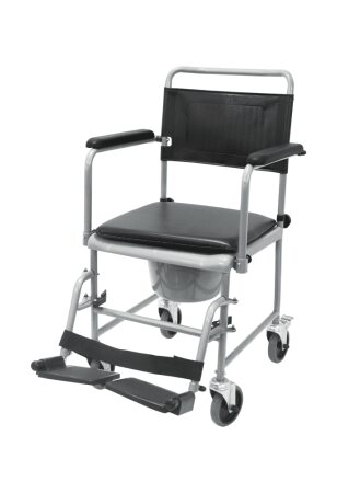 Toilettenrollstuhl TRS 130 chrom-schwarz