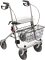 Rollator Cristallo PD-Bremse, anatomische Handgriffe, TPR-Bereifung, silber-metallic
