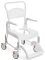 Dusch- und Toilettenrollstuhl Clean, höhenverstellbar weiß, Sitzhöhe 47,5-60 cm