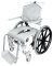 Dusch- und Toilettenrollstuhl Swift Mobil 24"-2 mit Eimerhalter, grau