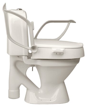 Toilettensitzerhöhung Cloo mit Armlehnen, höhenverstellbar 6, 10 oder 14 cm