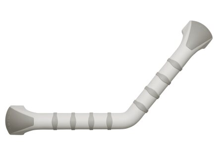 Kunststoff Wandhaltegriff Handy gewinkelt 40 cm weiß-grau