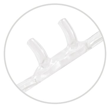 AEROpart Sauerstoff-Brille 12-S mit 2m Schlauch, gebogene Nasenstutzen