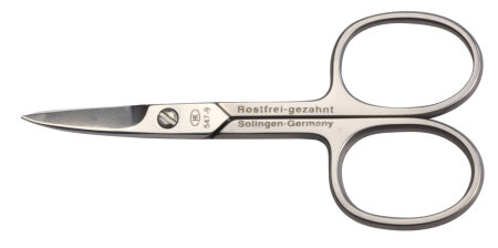 Nagelschere lange Spitze gebogen mit Micro-Zahnung