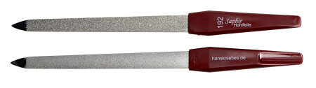 Saphir-Formfeile mit hohlem Blatt, 17cm spitz
