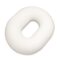 Sitzring mit Bezug, oval, Schaumstoff, weiß