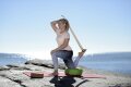 Yoga Belt mit Clip ca.3,8 x 300 cm, natur