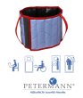 Beingurt ALPHA PES/Carbon 100 x 22 cm blau/rot