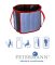 Beingurt ALPHA PES/Carbon 100 x 22 cm blau/rot