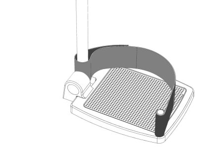 Fersengurt 1-tlg. 450mm schwarz