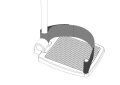 Fersengurt 1-tlg. 450mm schwarz