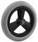 Rad mit PU-Reifen 3 Speichen Nabenlänge 60 mm, schwarz/grau